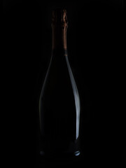 Bottle of red wine. Isolated on white background