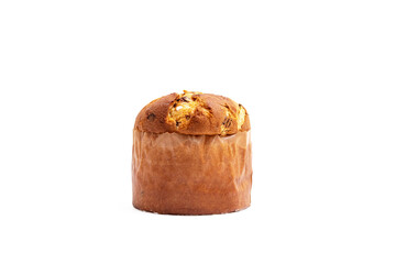 christmas panettone isolated on white background