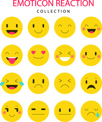 Several emoticons flat style.
