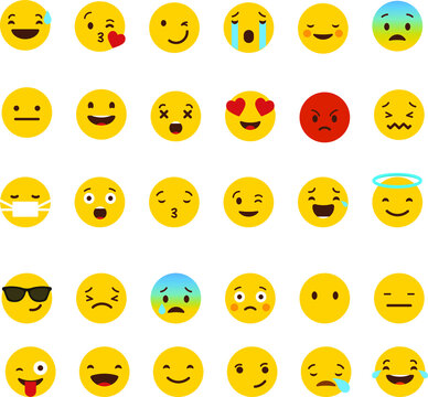 Whatsapp emoji. set of smileys