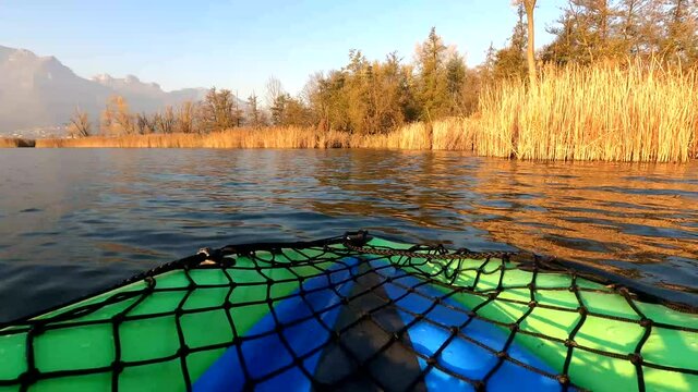 Canoa tra i canneti