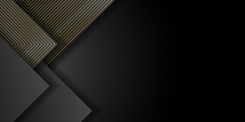 Abstract black and gold triangle background. Suit for business, corporate, institution, party, festive, seminar, and talks