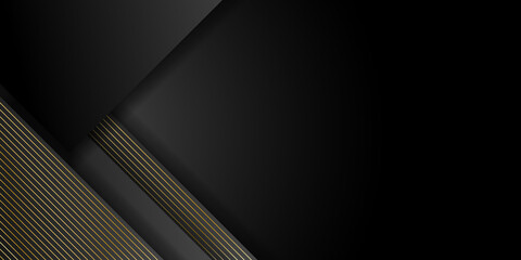 Luxury black and gold background. Suit for business, corporate, institution, party, festive, seminar, and talks