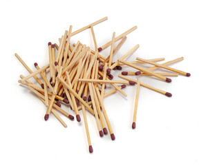 Pile of matches cut out