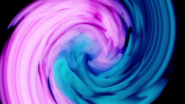 Liquid art drawing, modern acrylic texture with swirl colorful waves. movement with blue, pink and dark blue overflow of colors.