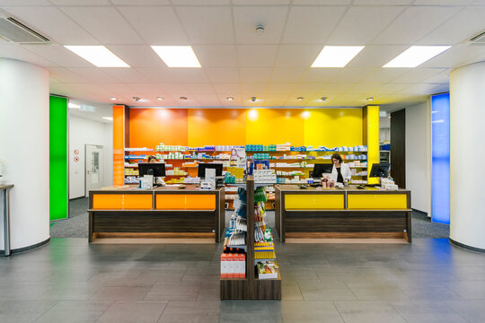 Interior of a pharmacy