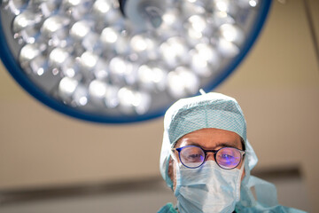 Portrait of doctor surgeon during operation