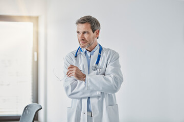 Internist with stethoscope