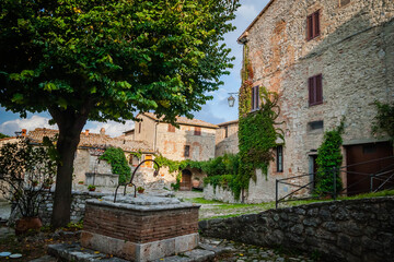 Fototapeta premium Ancient village in Tuscany, Italy