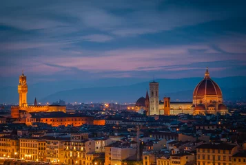 Deurstickers Evening view over Florence in Tuscany, Italy © hardyuno