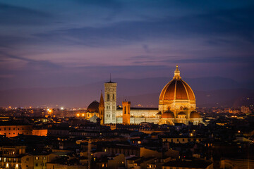 Fototapeta premium Evening view over Florence in Tuscany, Italy
