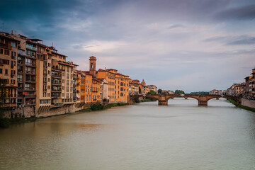 Fototapeta na wymiar Bridge over the river Arno in Florence, Tuscany, Italy