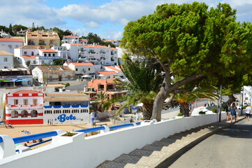 Fototapeta na wymiar Place for Vacation, Travel, Beautiful beach with amazing clifs (Carvoeiro Portugal)