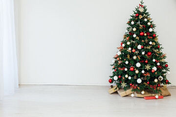 Christmas decoration home Christmas tree with gifts for the new year Christmas Eve