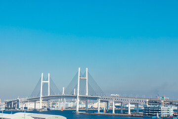 (神奈川県ｰ湾岸風景)港の見える丘公園から見る横浜ベイブリッジ２