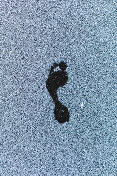 Footprint on snow