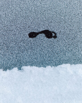 Footprint on snow