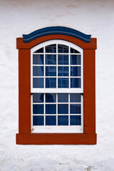 Colonial window in Tiradentes, Minas Gerais, Brazil