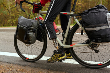 Disabled Tourist With Bike