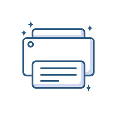 printer device technology object line style icon