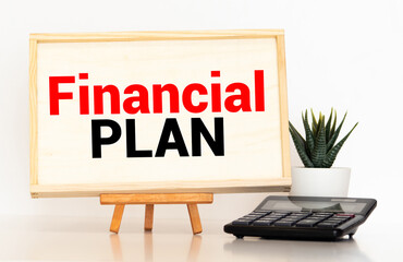 Financial Plan word writing on paper