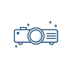 video projector device technology object line style icon