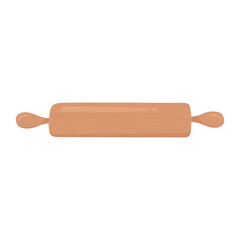 bakery rolling pin utensil icon isolated design