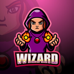Wizard mascot esport logo design