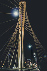 Obraz premium suspension bridge at night