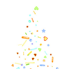 Sprinkles grainy. Cupcake donuts background.