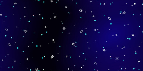 Falling Snowflakes seamless pattern flying snow