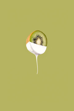 Kiwi Dripping With Paint