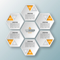 Abstract 3D Paper Infographics. Business template .Vector illustration