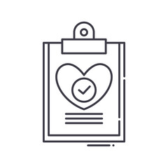 Results icon, linear isolated illustration, thin line vector, web design sign, outline concept symbol with editable stroke on white background.