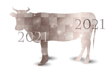 丑　年賀状　干支　アイコン