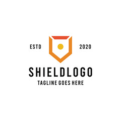 Shield Protection Symbol Logo design Vector