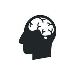 brain, mind icon vector illustration