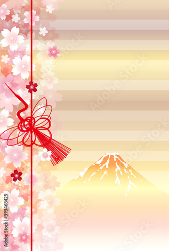 富士山 和柄 年賀状 背景 Wall Mural Wallpaper Murals J Boy