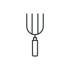 gardening fork icon vector illustration