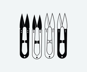 Sewing Clippers logo template. Tailor vector design. Vector illustration for tailor shop or sewing. Simple illustration logo vector icon symbol design.  