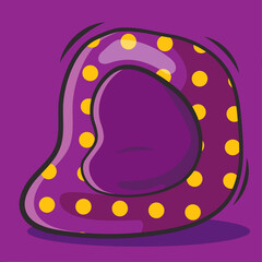 puff chair home furniture vector illustration in flat style 