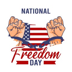 National Freedom Day Vector Illustration. Suitable for greeting card poster and banner