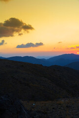 Obraz na płótnie Canvas mountain sunset