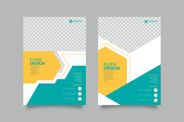 Flyer design. Business brochure template. Annual report cover. Booklet for education, advertisement, presentation, magazine page. a4 size vector illustration