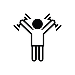 Black solid icon for strengthen