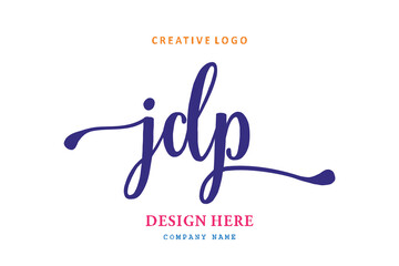 Fototapeta na wymiar JDP lettering logo is simple, easy to understand and authoritative