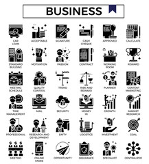 Business and finance icon set.