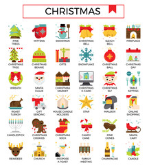Obraz premium Christmas icon set.