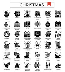 Christmas icon set.