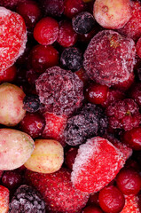 Background  mix frozen berries.